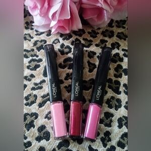 🆕 L'Oreal Lip Gloss Set - Pink and Red Shades